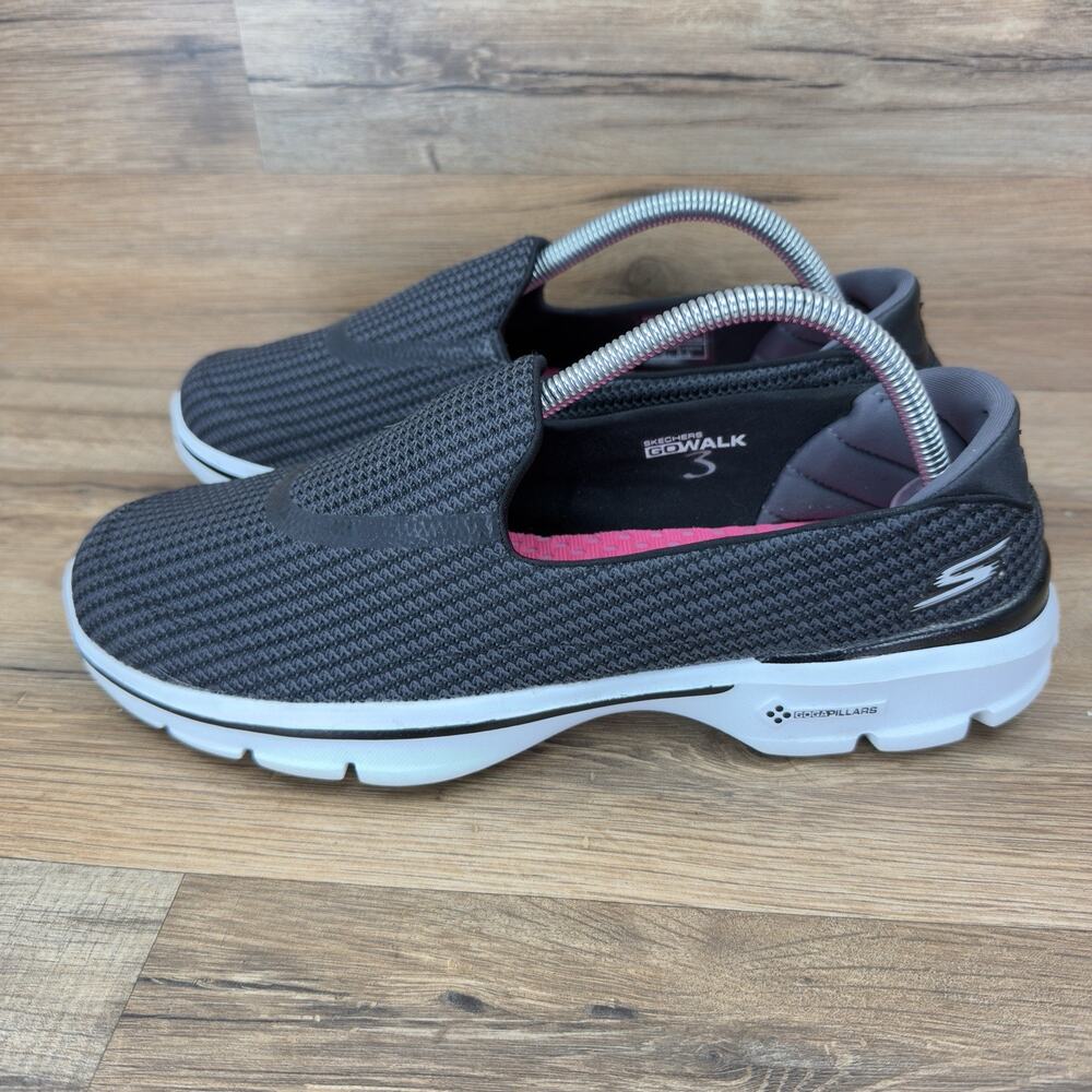 Skechers Womens Go Walk 3 13980 Black Running Shoes Sneakers Size 10